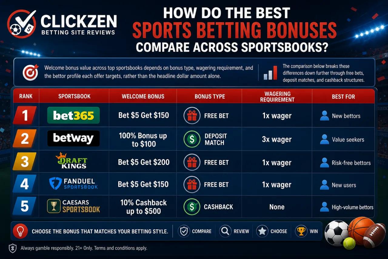 How Do the Best Sports Betting Bonuses Compare Across Sportsbooks