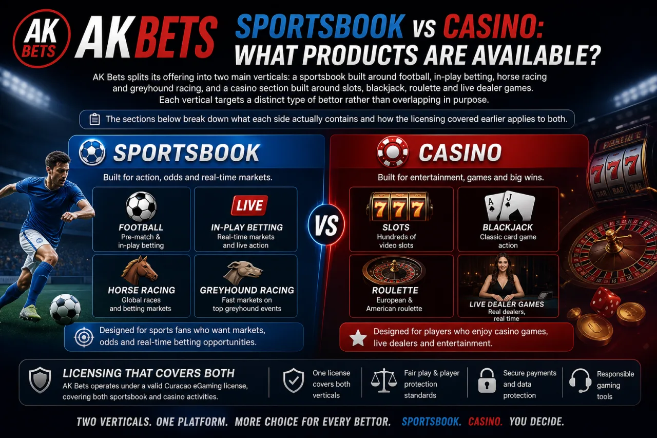 AK Bets Sportsbook vs Casino: What Products Are Available AK Bets Sportsbook vs Casino: What Products Are Available