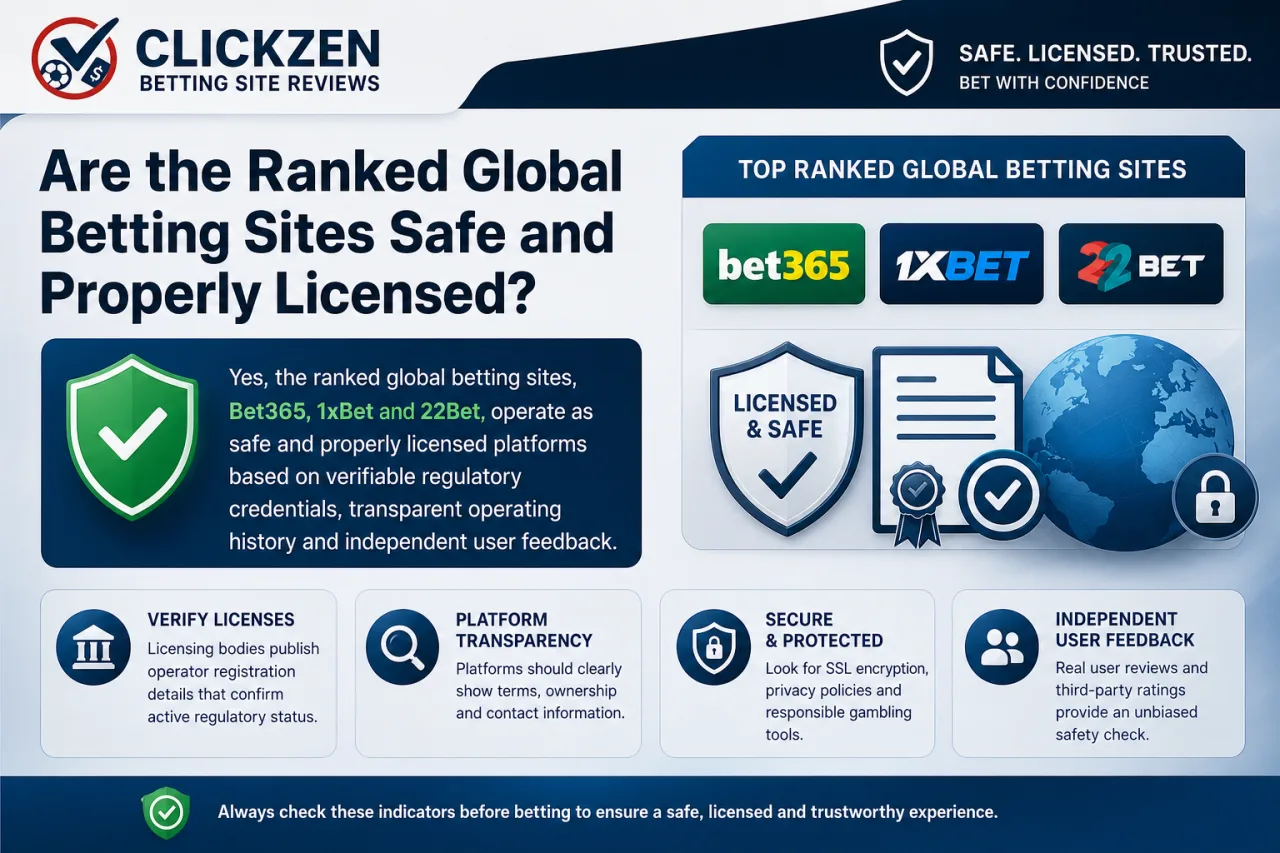 Are the Ranked Global Betting Sites Safe and Properly Licensed Are the Ranked Global Betting Sites Safe and Properly Licensed
