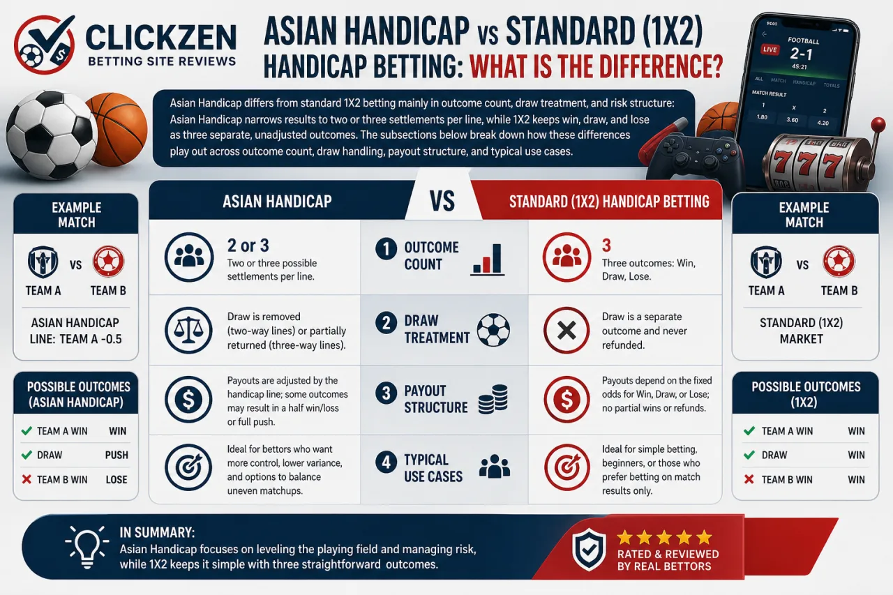 Asian Handicap vs 1X2 Betting: What Is the Difference Asian Handicap vs 1X2 Betting: What Is the Difference