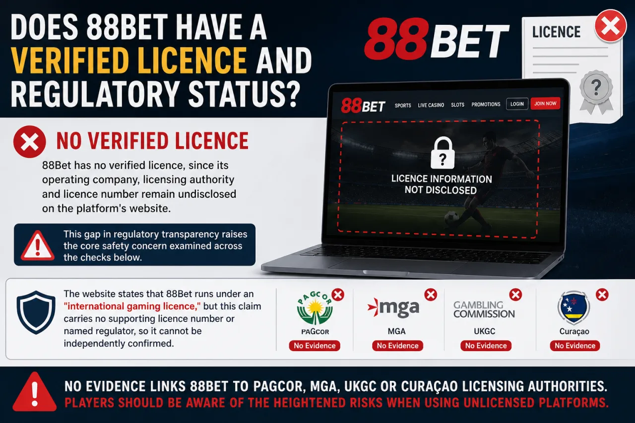 Does 88Bet Have a Verified Licence and Regulatory Status