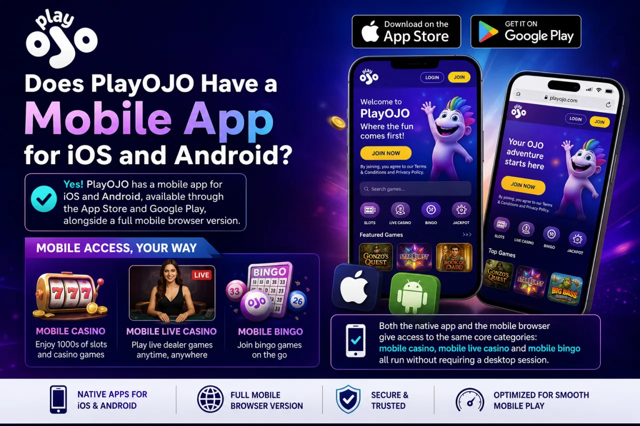 Does PlayOJO Have a Mobile App for iOS and Android