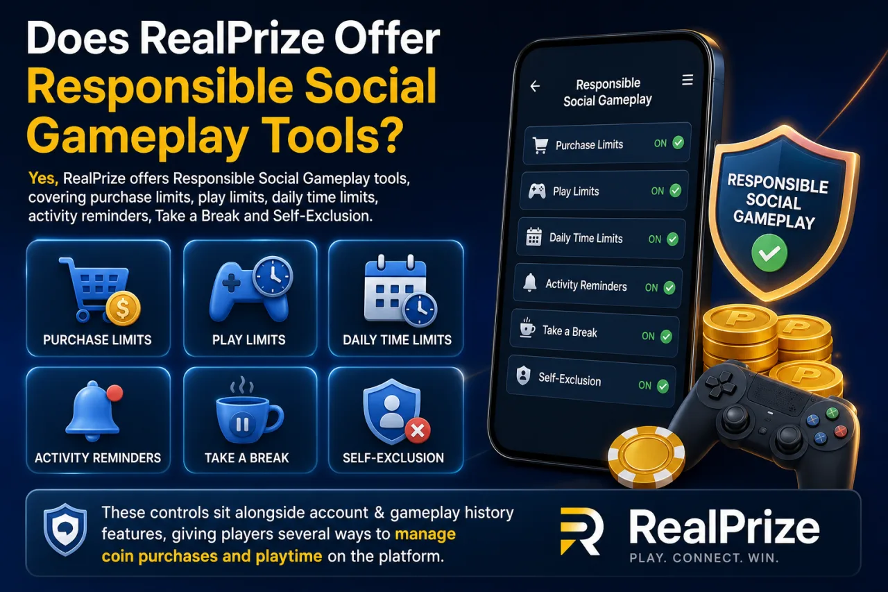 Does RealPrize Offer Responsible Social Gameplay Tools