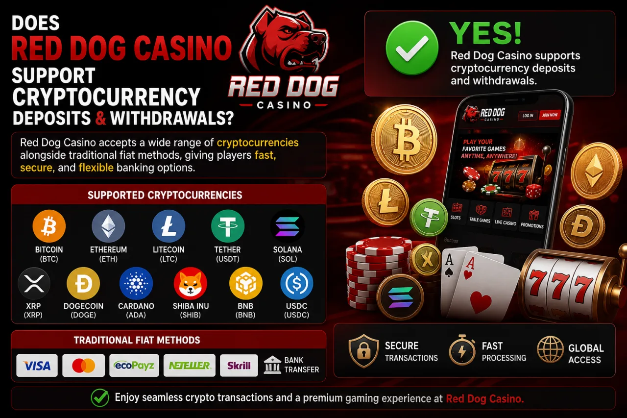 Does Red Dog Casino Support Cryptocurrency Deposits and Withdrawals