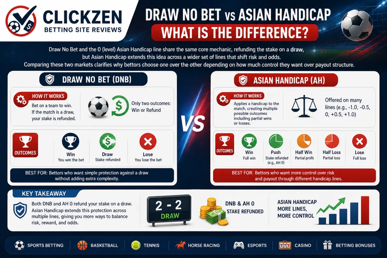 Draw No Bet vs Asian Handicap: What Is the Difference