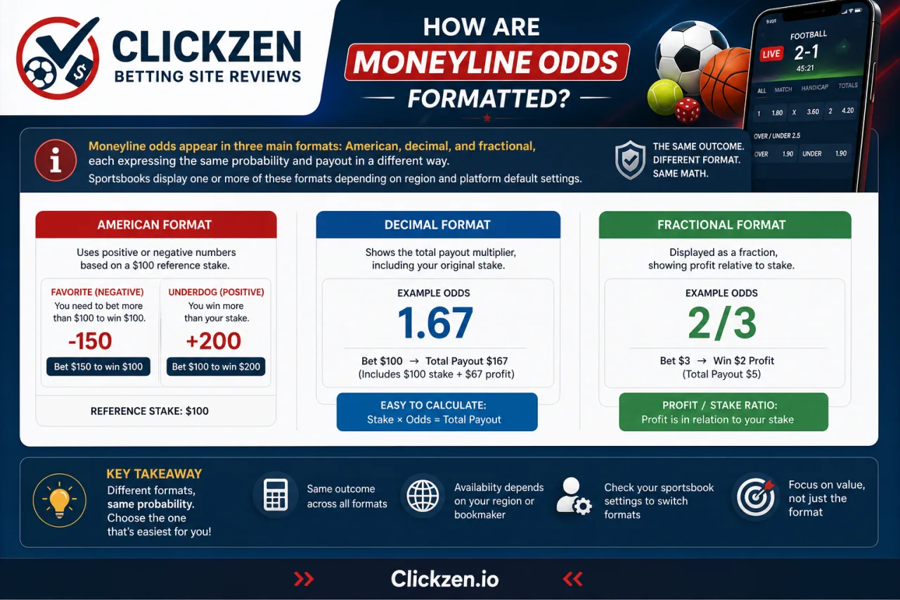 How Are Moneyline Odds Formatted