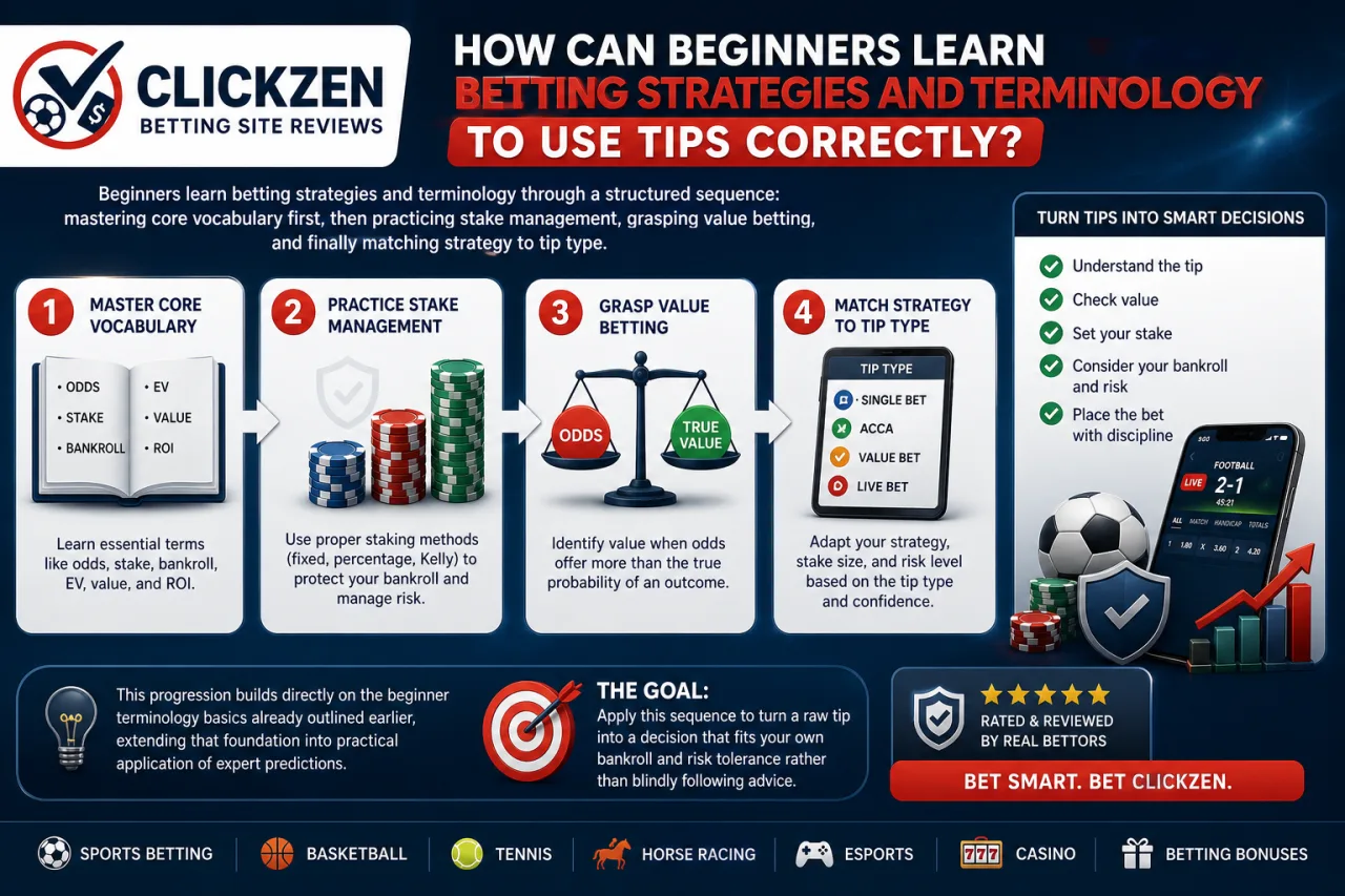 How Can Beginners Learn Betting Strategies and Terminology to Use Tips Correctly