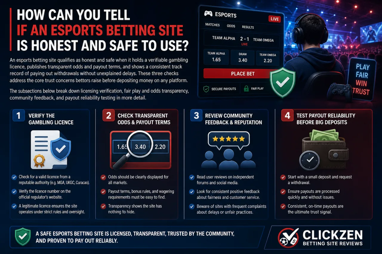 How Can You Tell If an Esports Betting Site Is Honest and Safe to Use