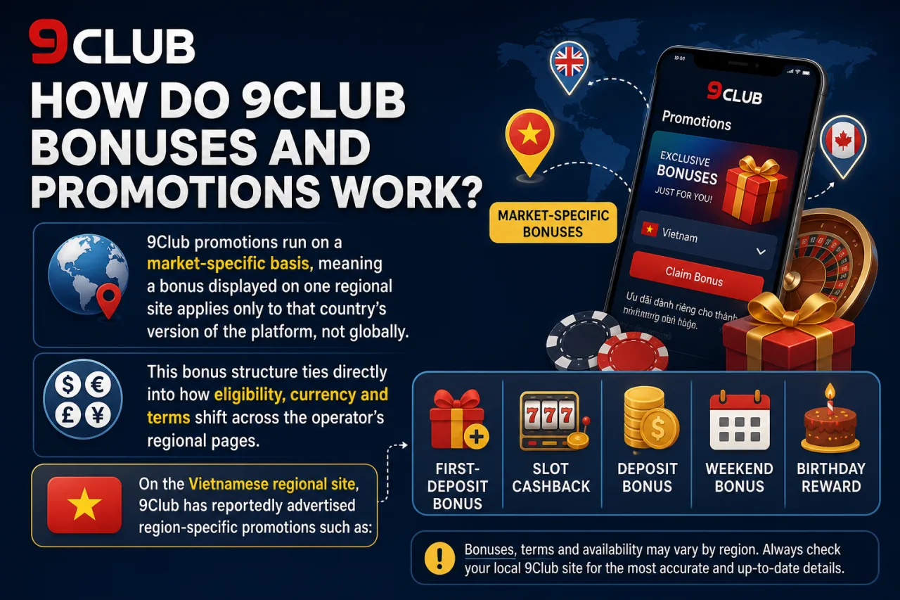 How Do 9Club Bonuses and Promotions Work