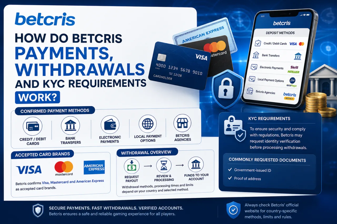 How Do Betcris Payments Withdrawals and KYC Requirements Work