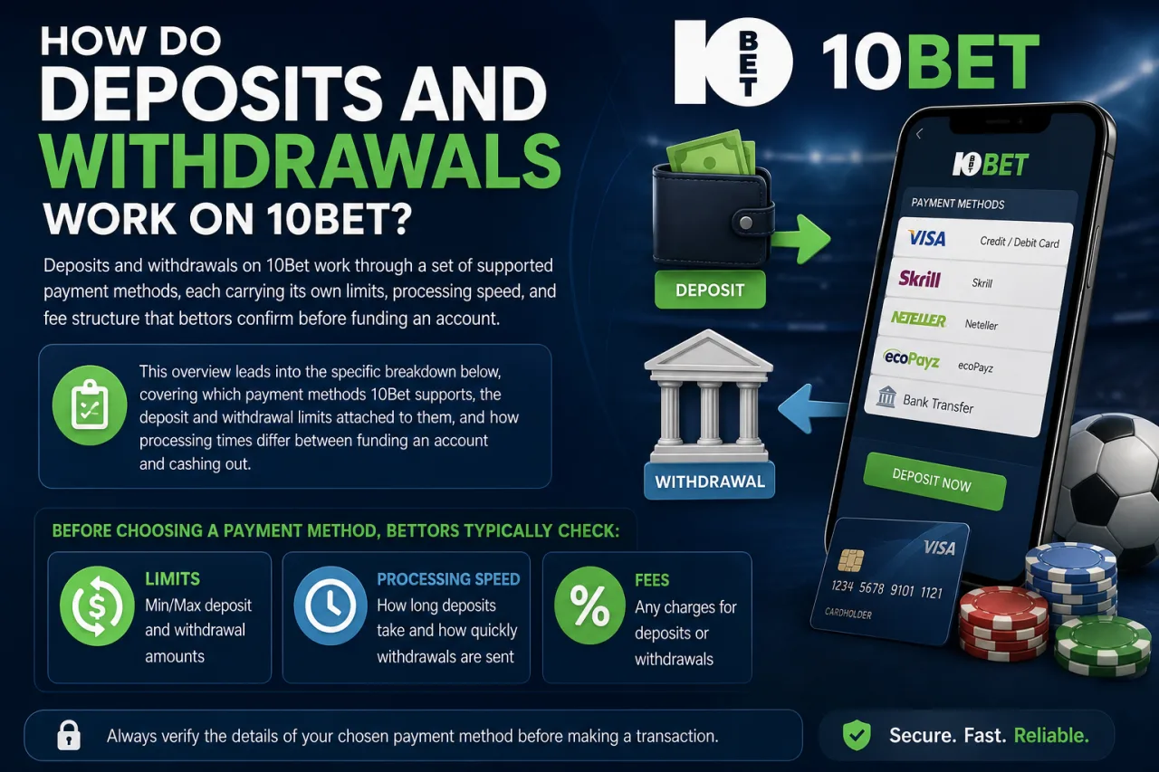 How Do Deposits and Withdrawals Work on 10Bet