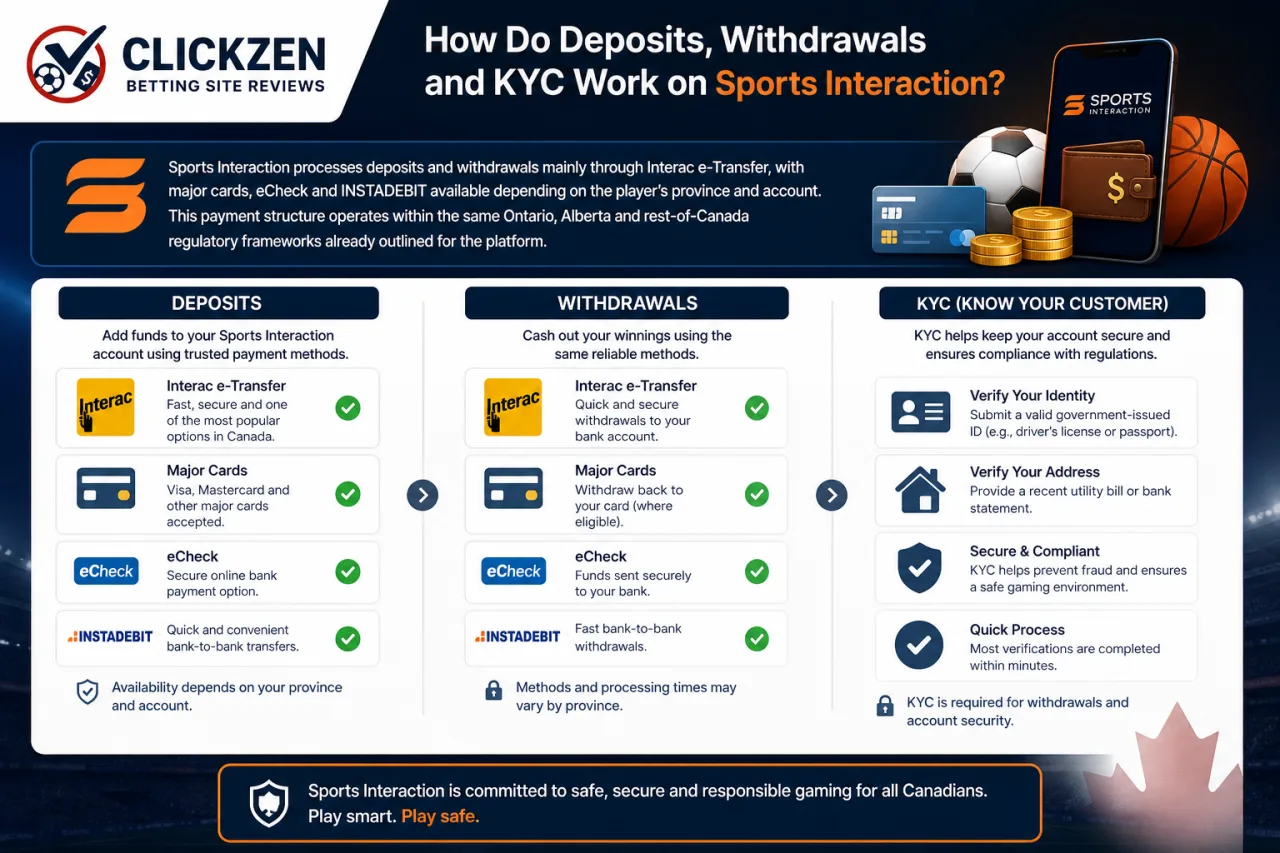 How Do Deposits, Withdrawals and KYC Work on Sports Interaction