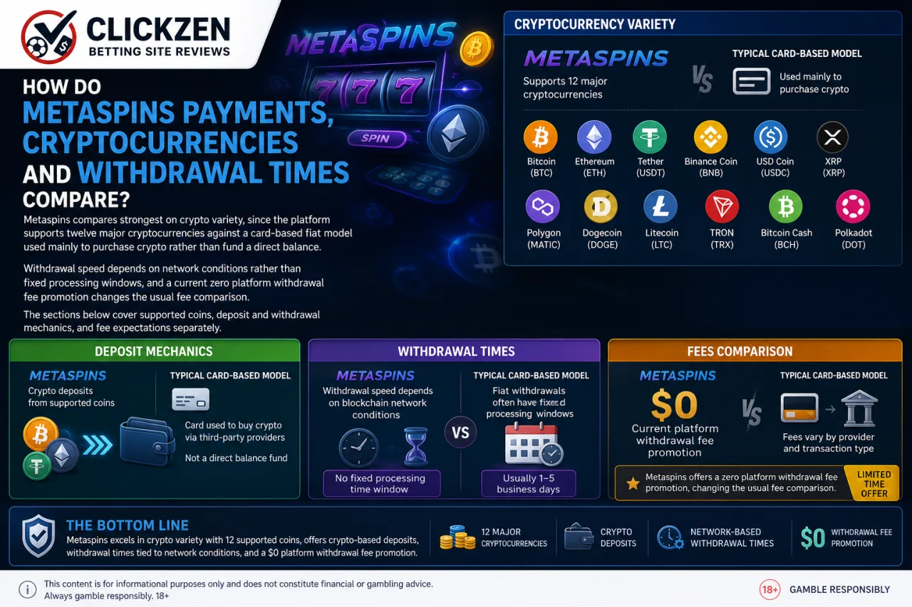 Metaspins cryptocurrencies and withdrawals