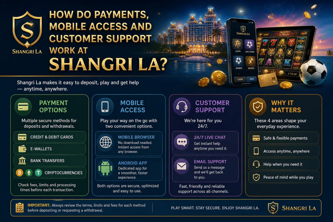 How Do Payments, Mobile Access and Customer Support Work at Shangri La