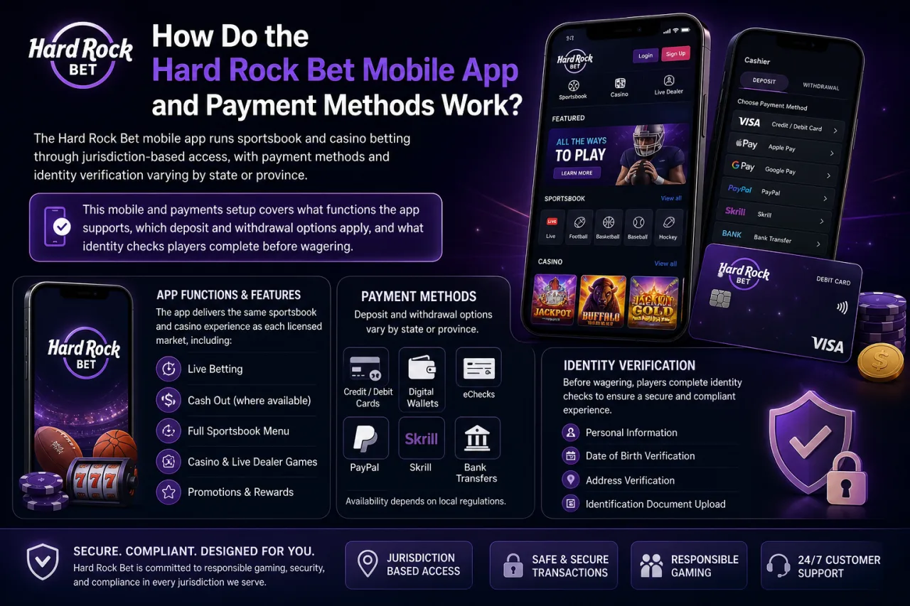 How Do the Hard Rock Bet Mobile App and Payment Methods Work