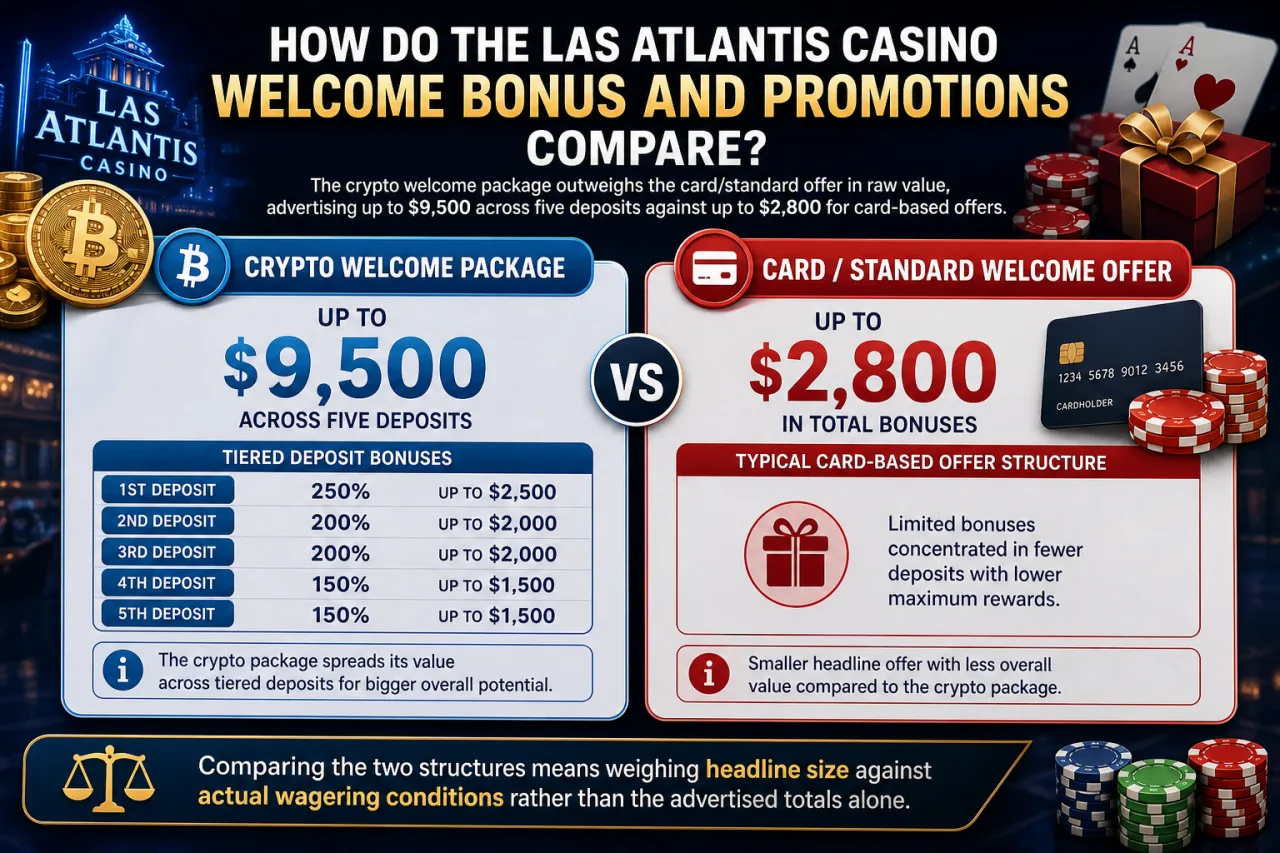 How Do the Las Atlantis Casino Welcome Bonus and Promotions Compare