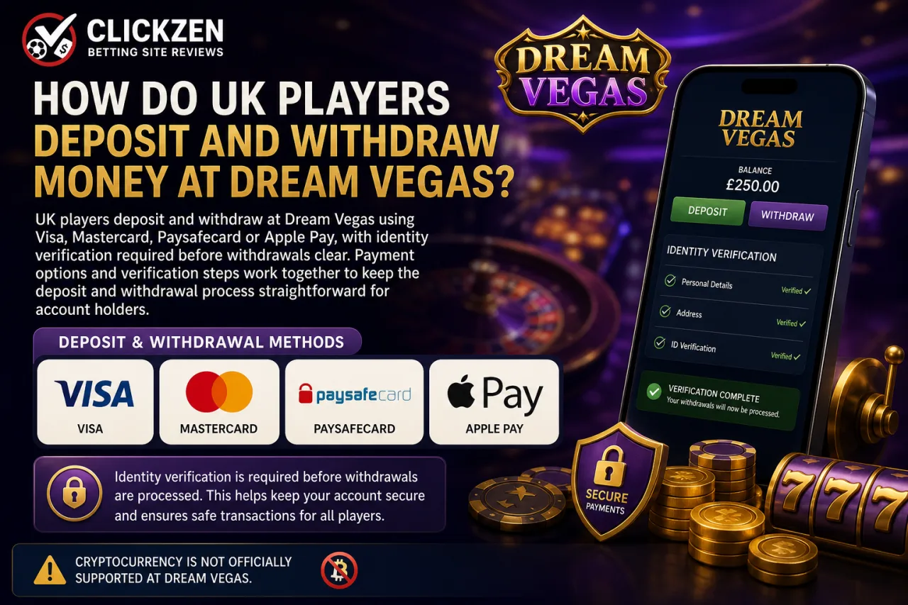 How Do UK Players Deposit and Withdraw Money at Dream Vegas