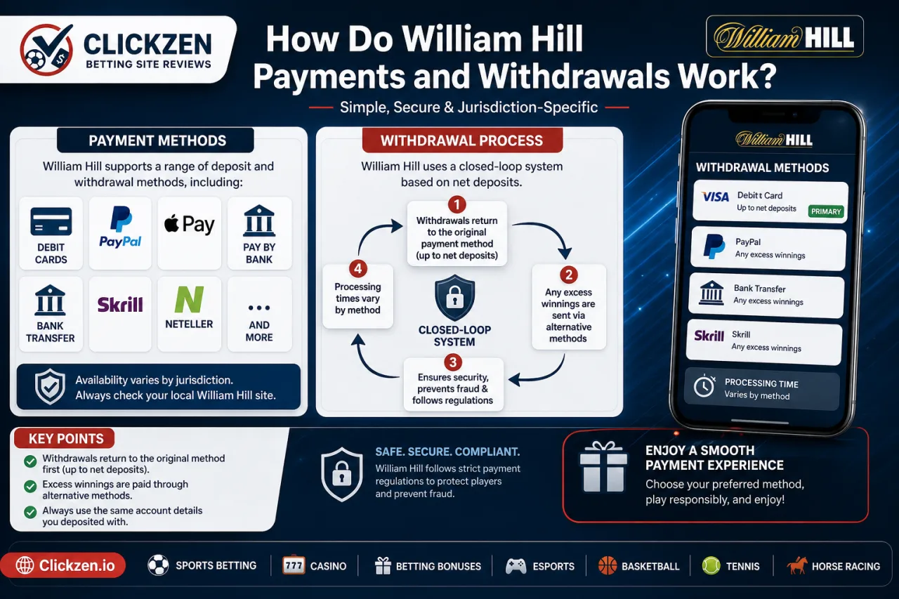 How Do William Hill Payments and Withdrawals Work