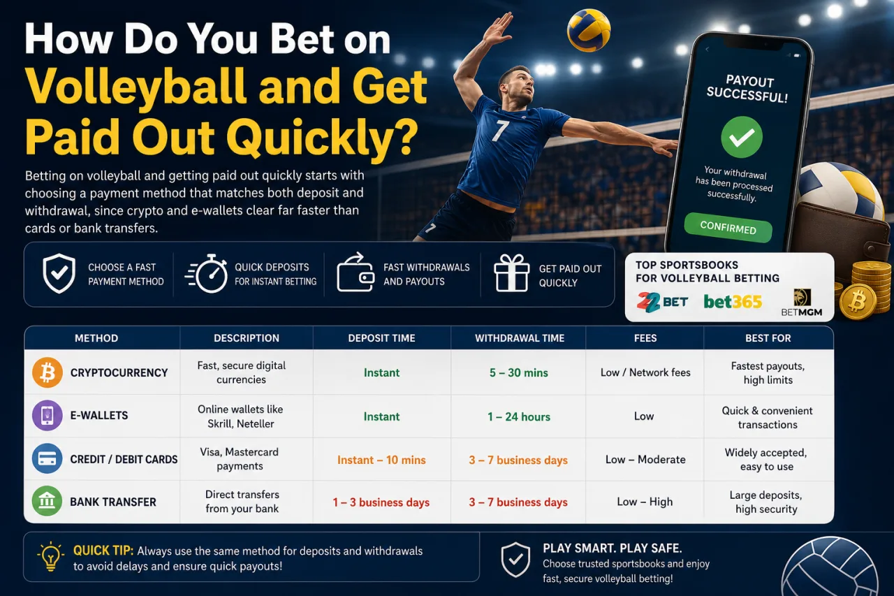 How Do You Bet on Volleyball and Get Paid Out Quickly How Do You Bet on Volleyball and Get Paid Out Quickly