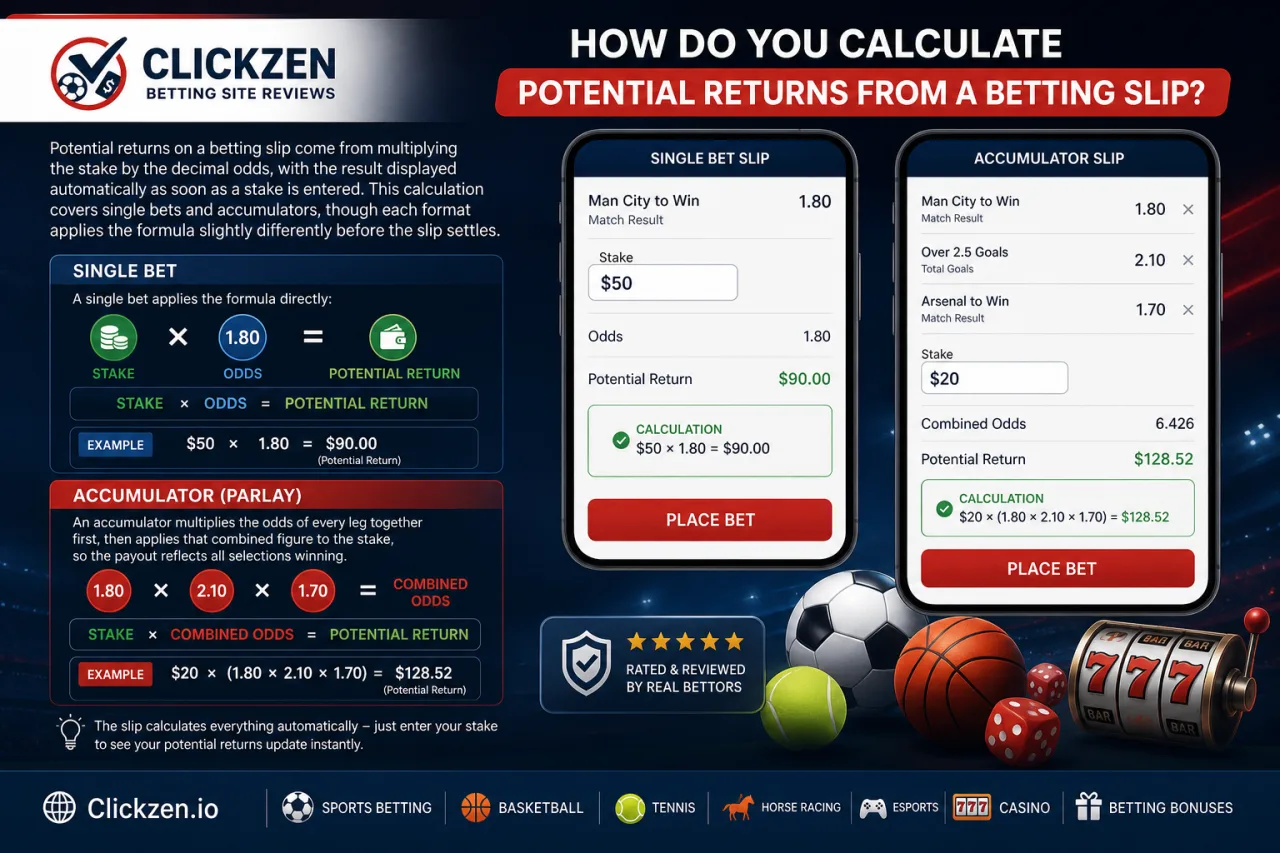 How Do You Calculate Potential Returns From a Betting Slip