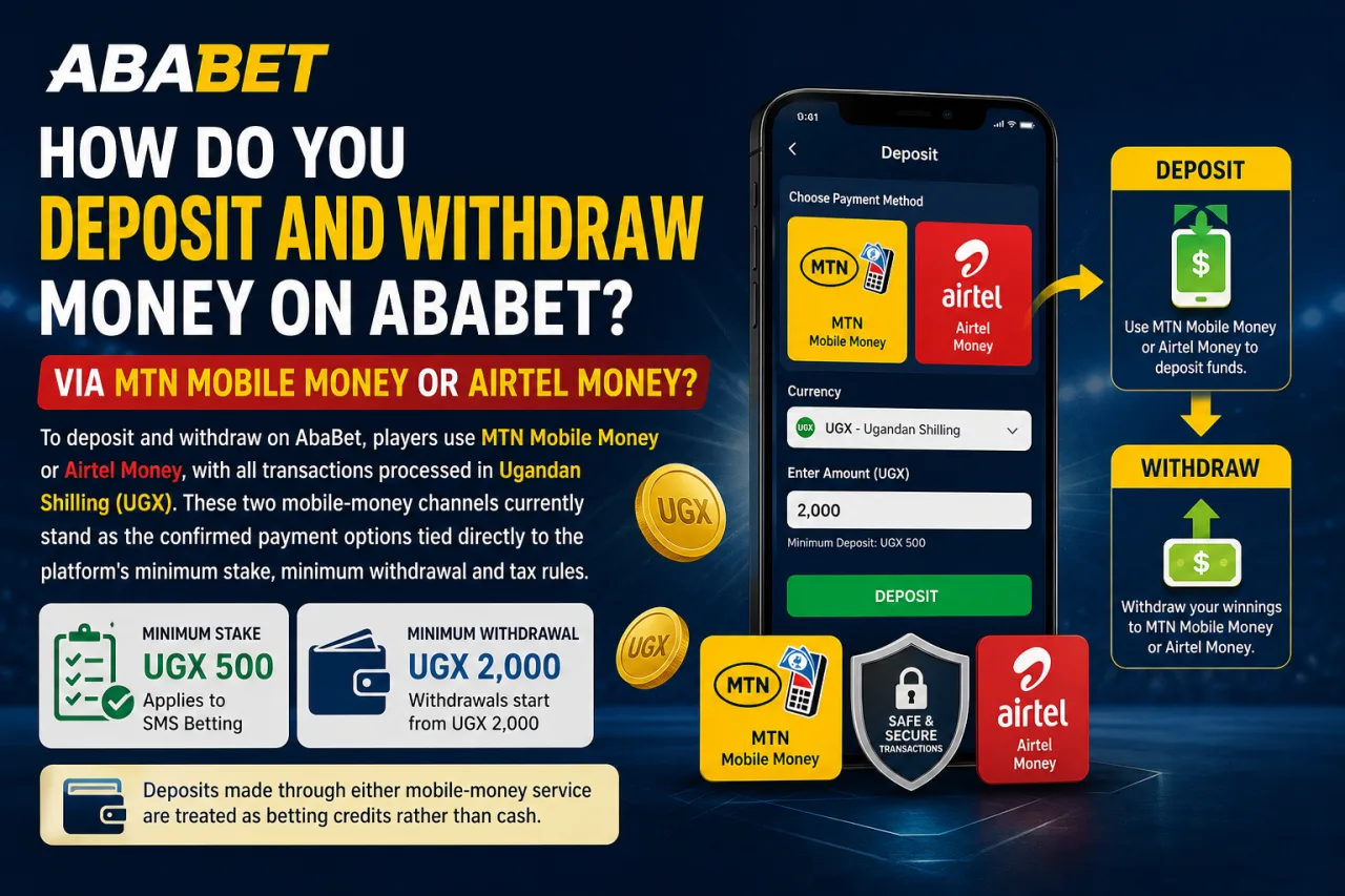 How Do You Deposit and Withdraw Money on AbaBet via MTN Mobile Money or Airtel Money