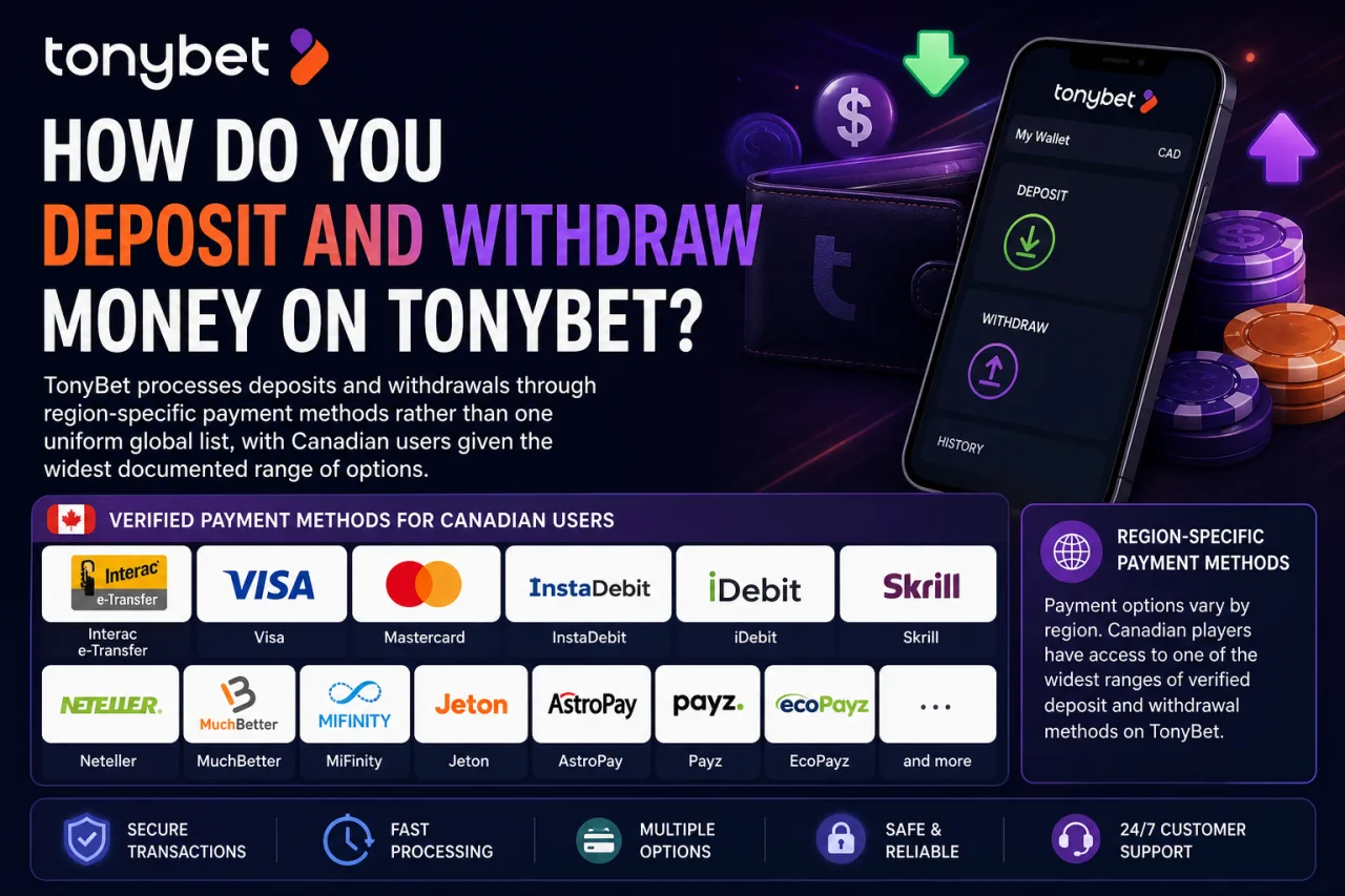 How Do You Deposit and Withdraw Money on TonyBet