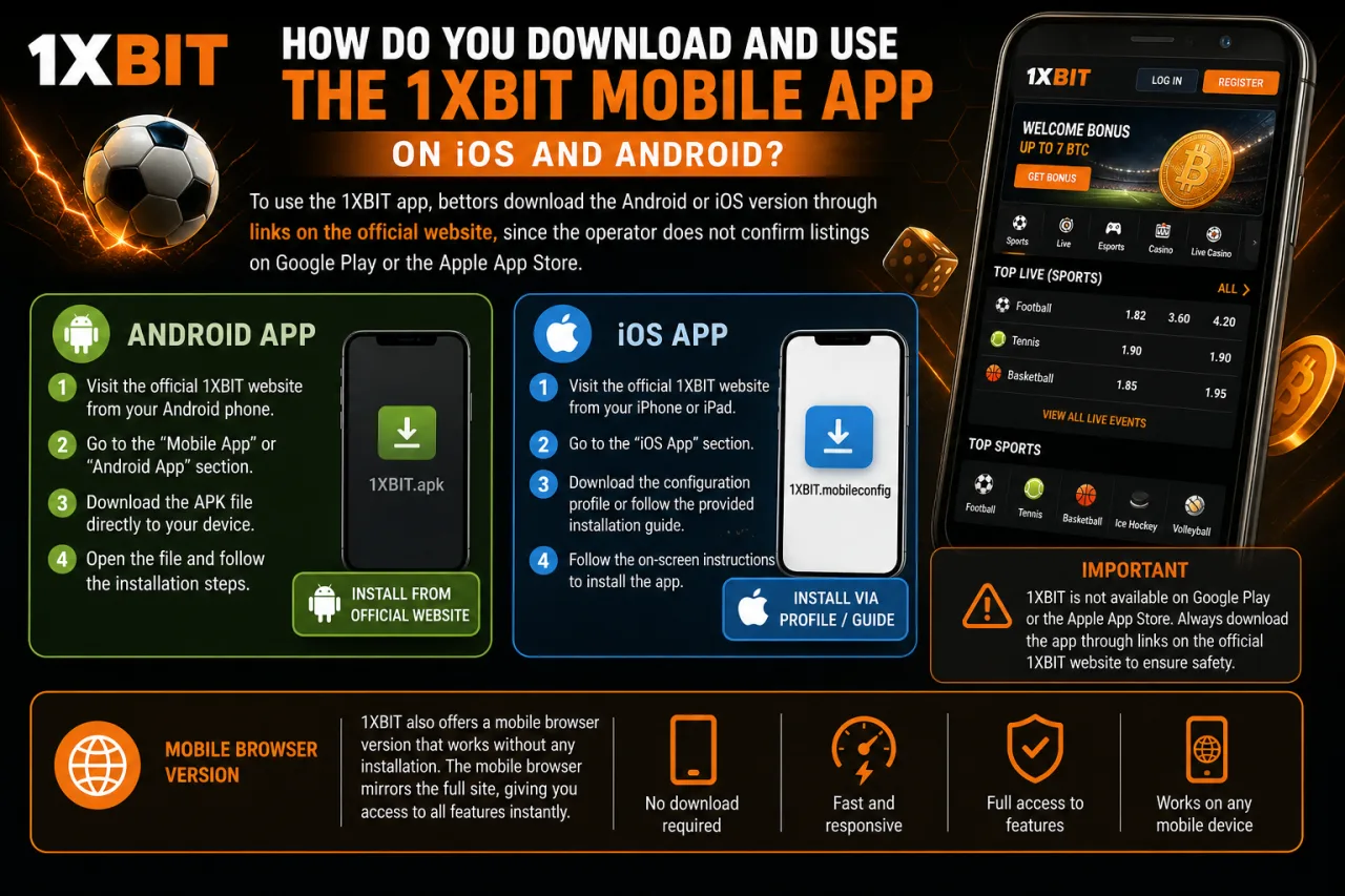 How Do You Download and Use the 1XBIT Mobile App on iOS and Android