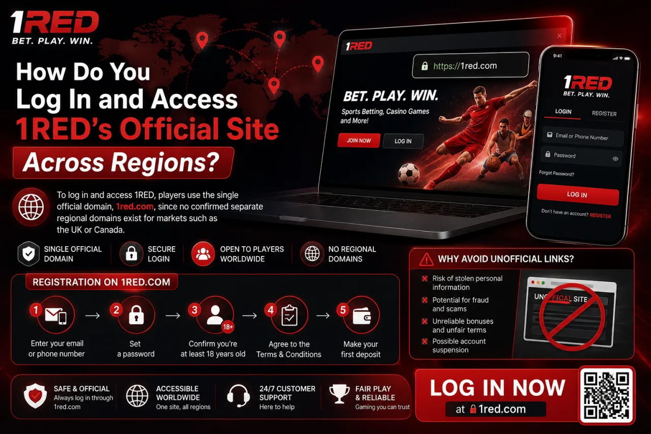 How to register and log in to 1RED