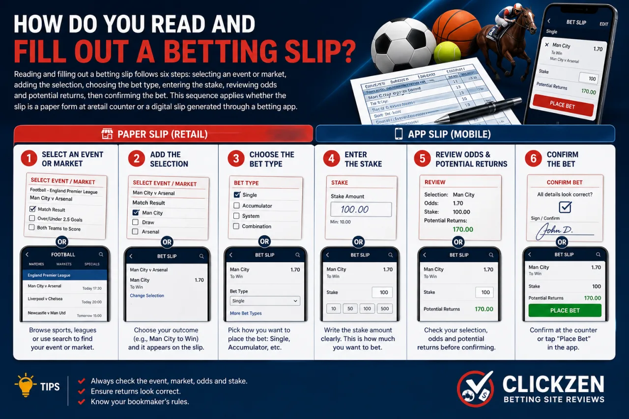 How Do You Read and Fill Out a Betting Slip