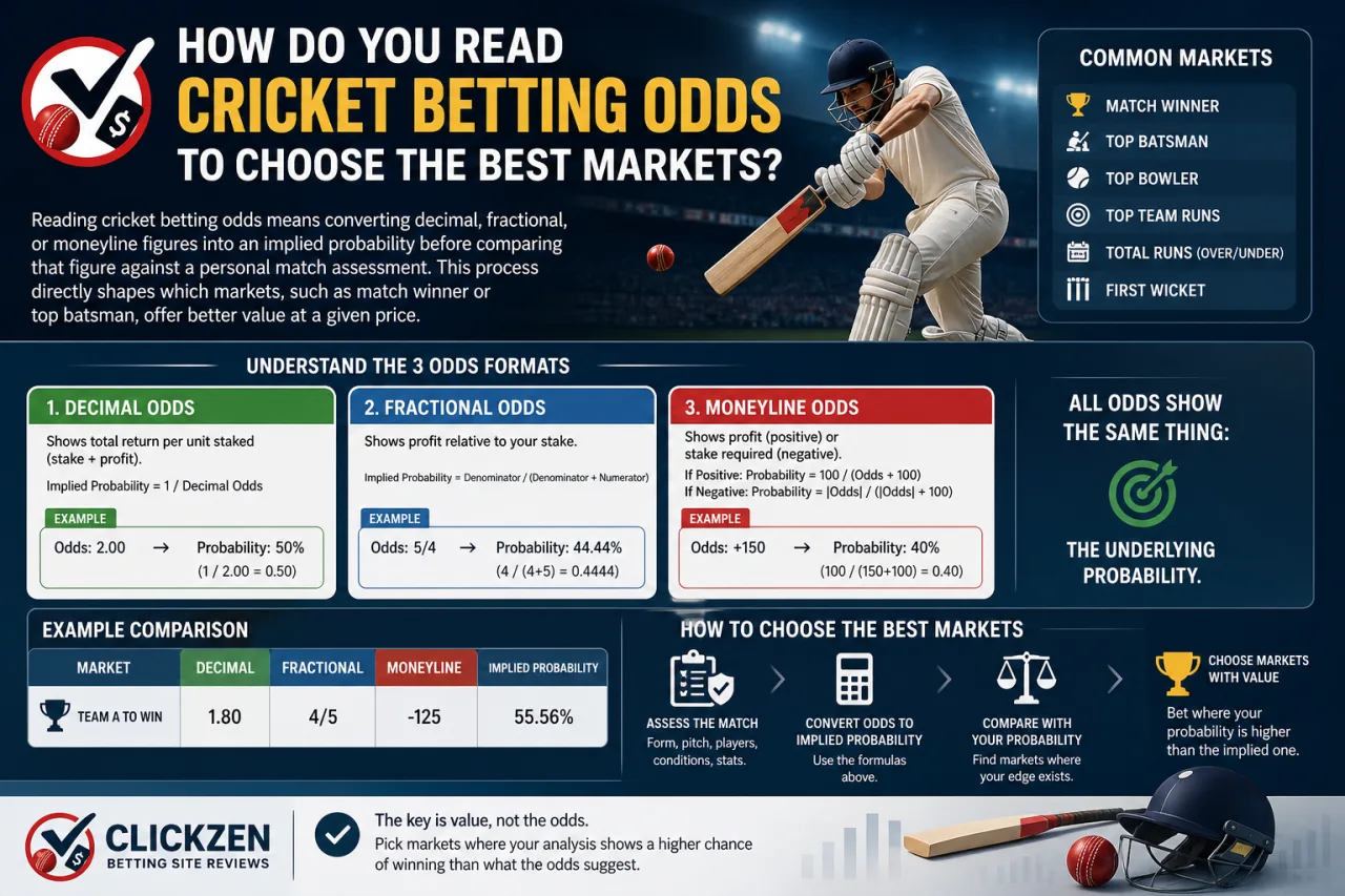 How Do You Read Cricket Betting Odds to Choose the Best Markets How Do You Read Cricket Betting Odds to Choose the Best Markets