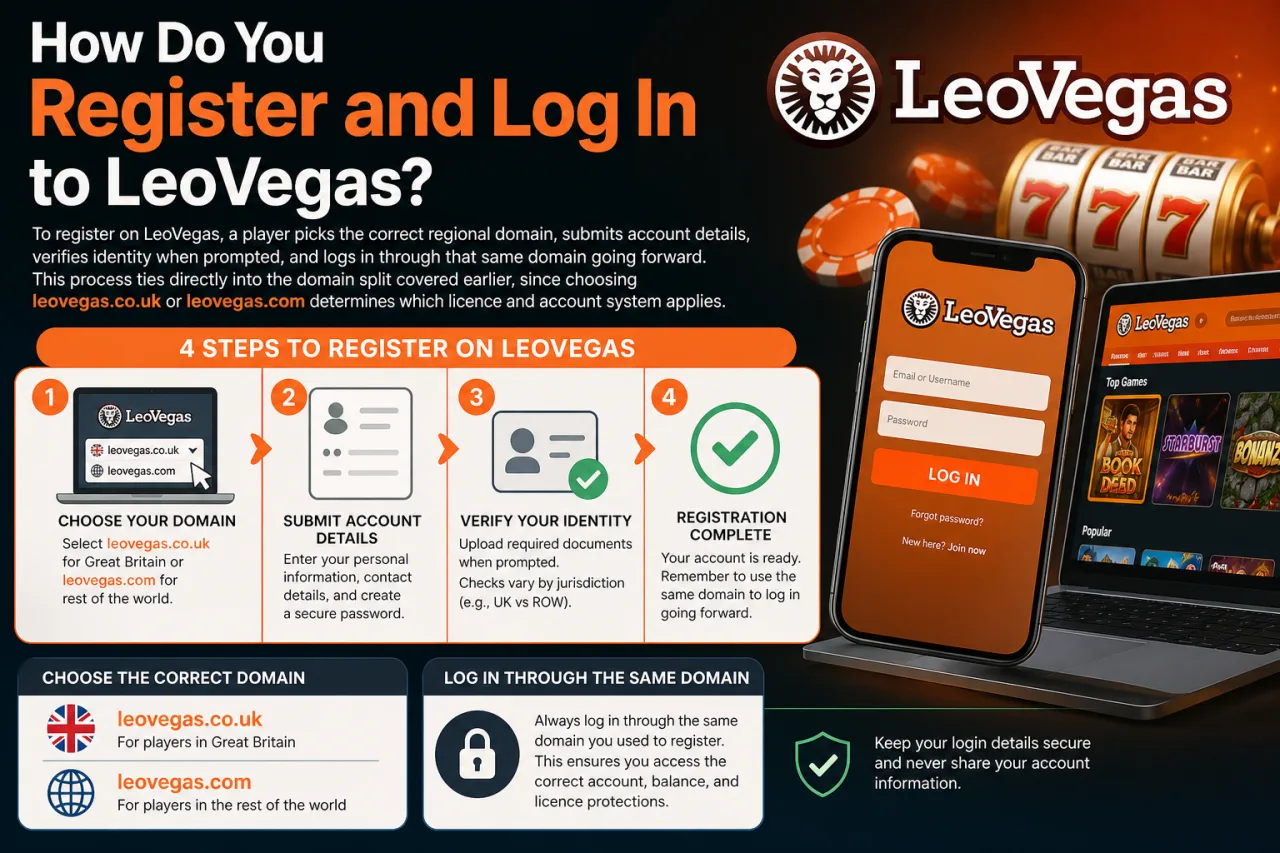 How Do You Register and Log In to LeoVegas