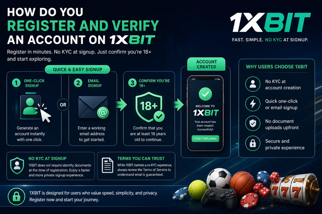 How Do You Register and Verify an Account on 1XBIT