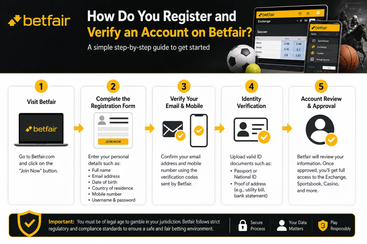 How Do You Register and Verify an Account on Betfair