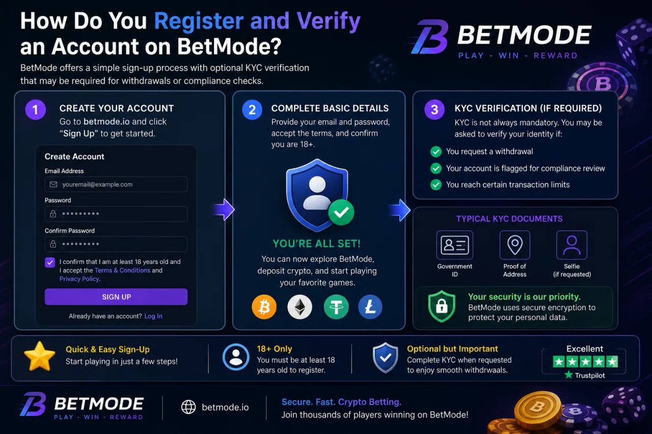 How Do You Register and Verify an Account on BetMode