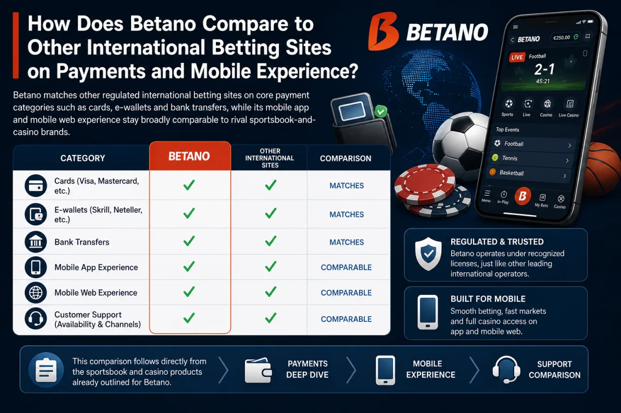 How Does Betano Compare to Other International Betting Sites on Payments and Mobile Experience