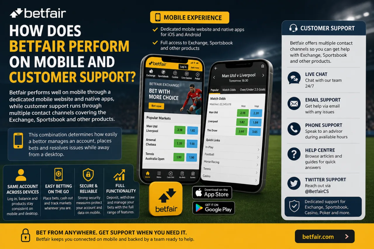 How Does Betfair Work on Mobile and What Support Is Available