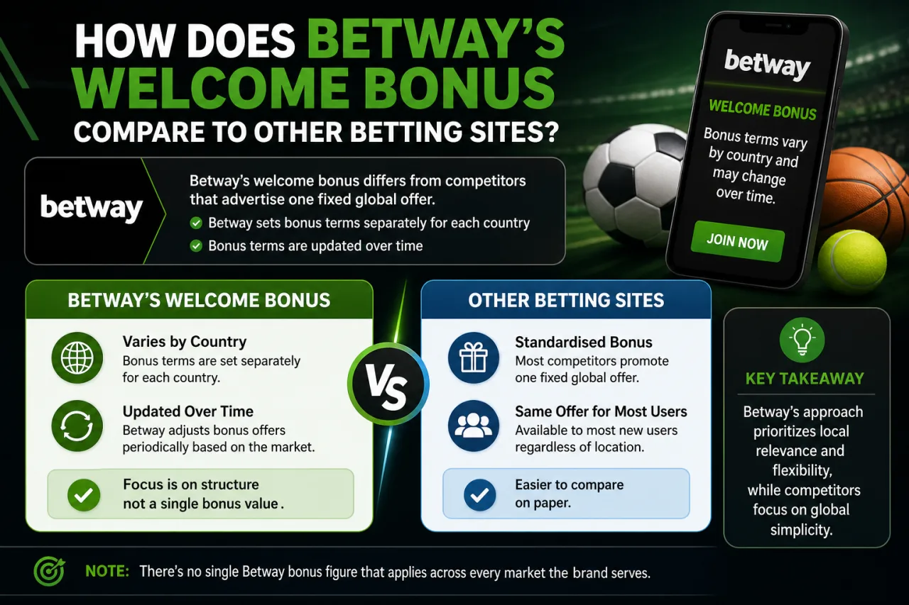 How Does Betway's Welcome Bonus Compare to Other Betting Sites