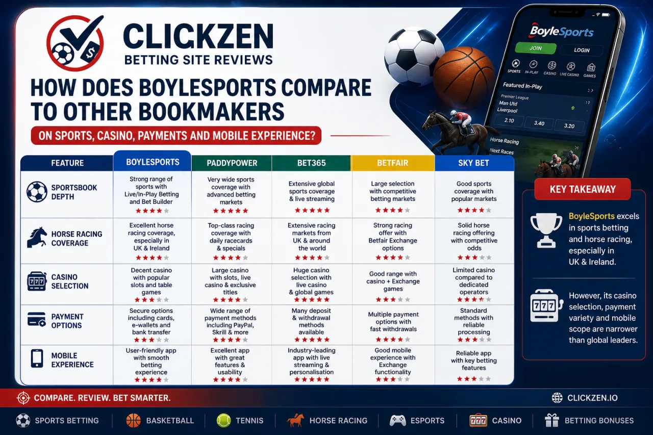 BoyleSports Sports Betting Markets and Features