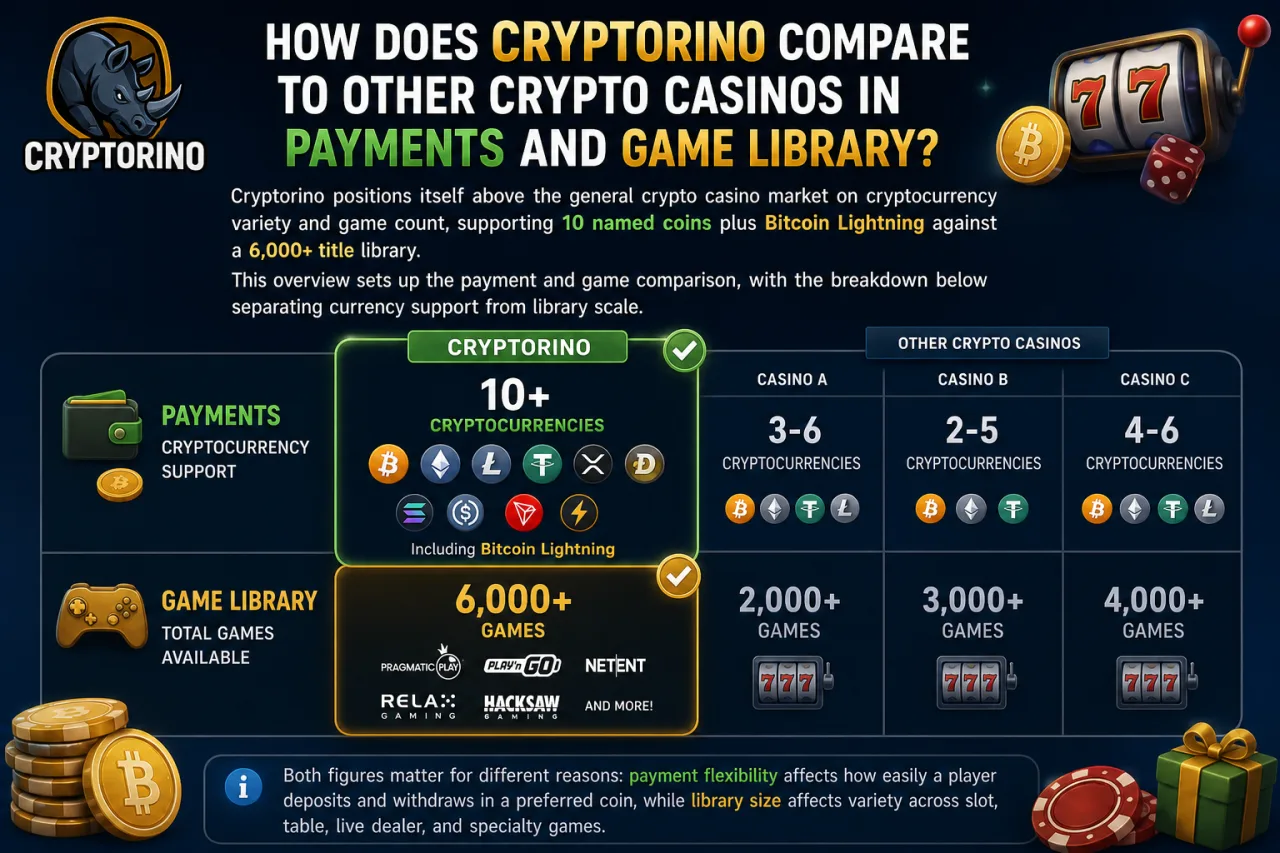 Cryptorino cryptocurrencies and game library