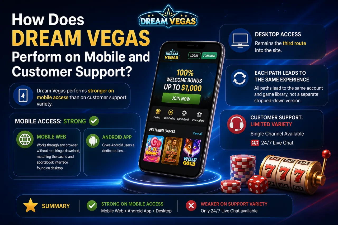 How Does Dream Vegas Perform on Mobile and Customer Support