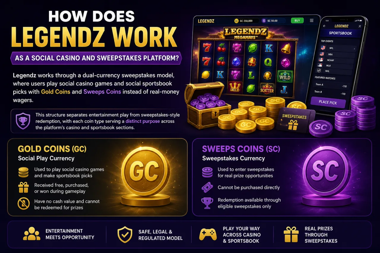 How Does Legendz Work as a Social Casino and Sweepstakes Platform