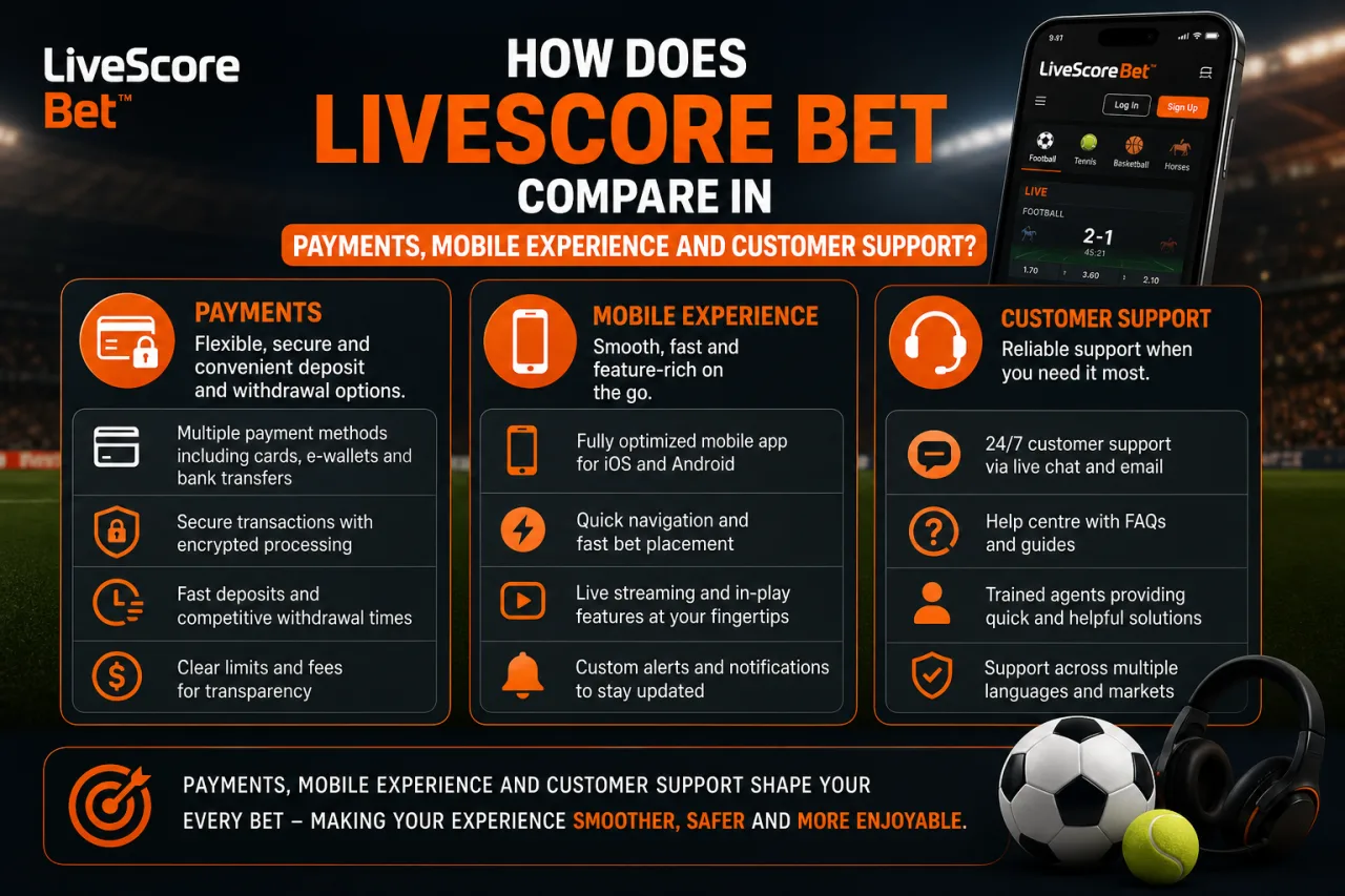 How Does LiveScore Bet Compare in Payments, Mobile Experience and Customer Support