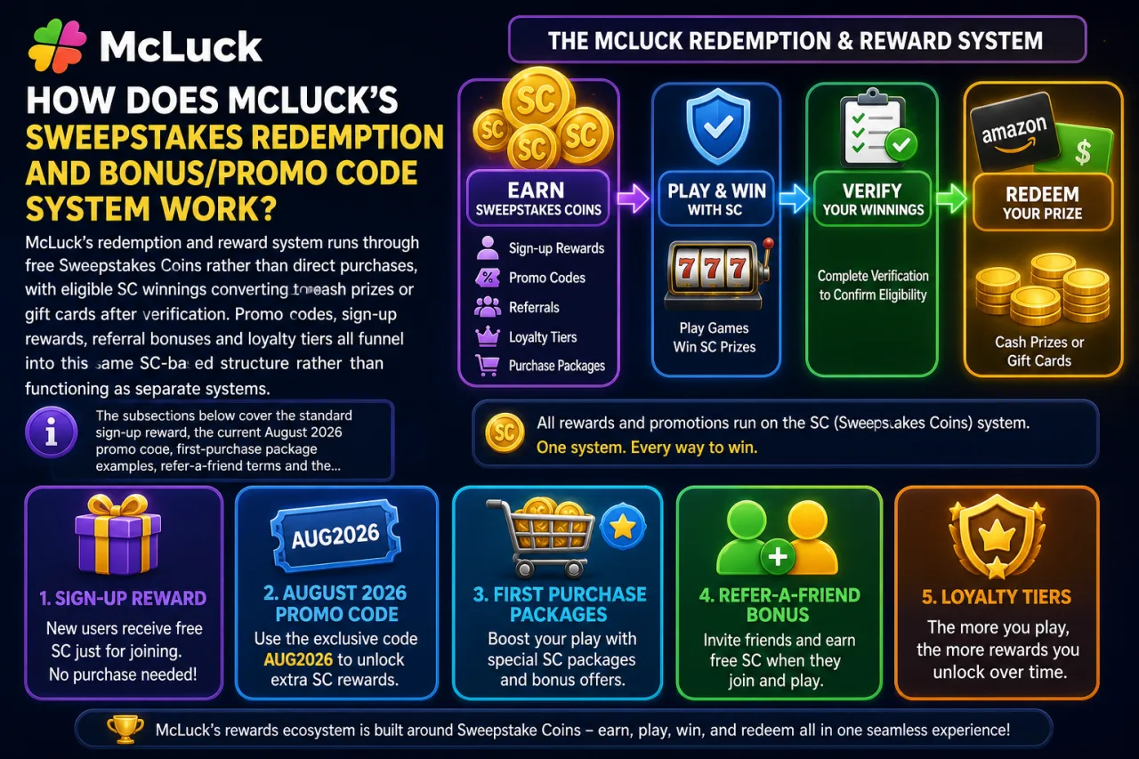 How Does McLuck's Sweepstakes Redemption and Bonus/Promo Code System Work
