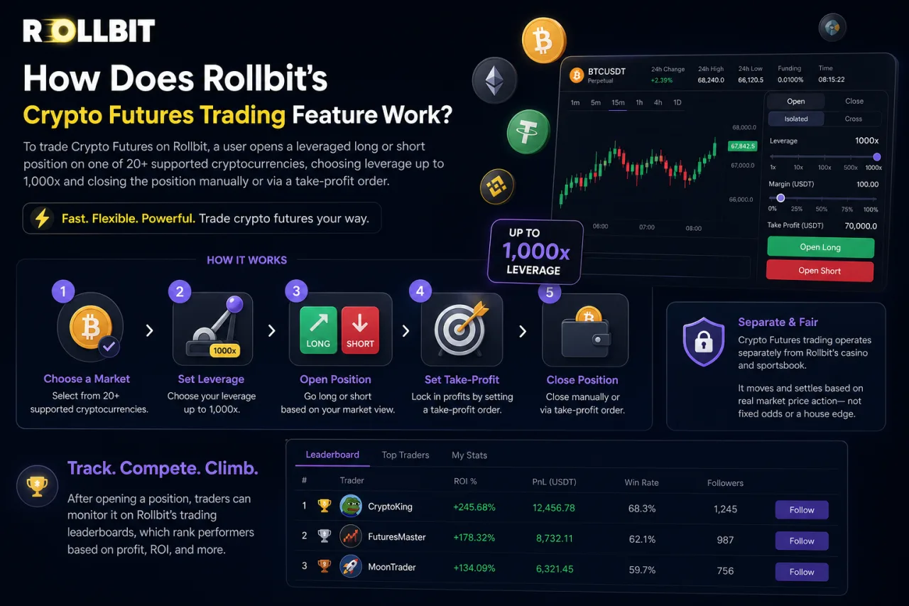 How Does Rollbit's Crypto Futures Trading Feature Work