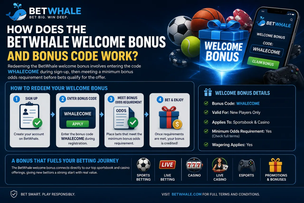How Does the BetWhale Welcome Bonus and Bonus Code Work
