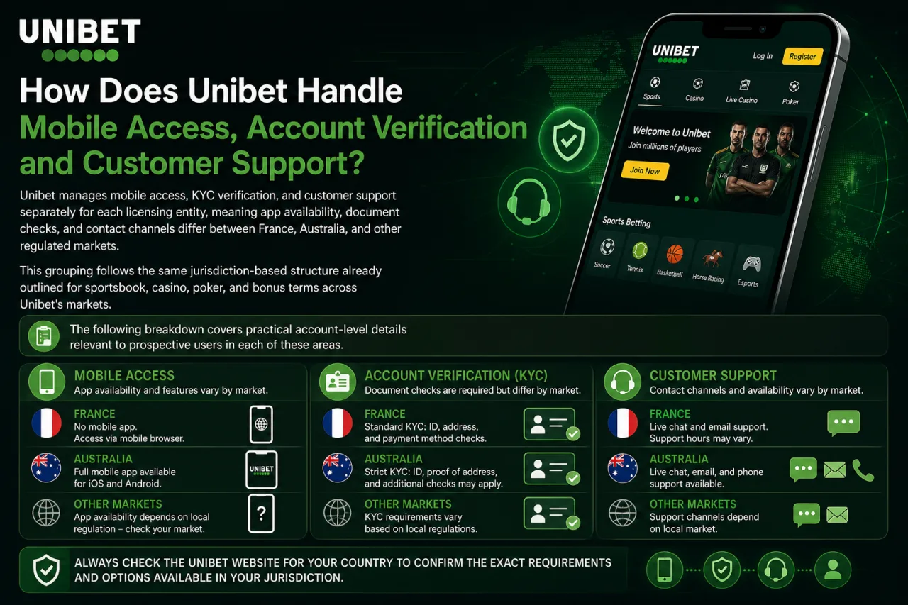 How Does Unibet Handle Mobile Access Account Verification and Customer Support