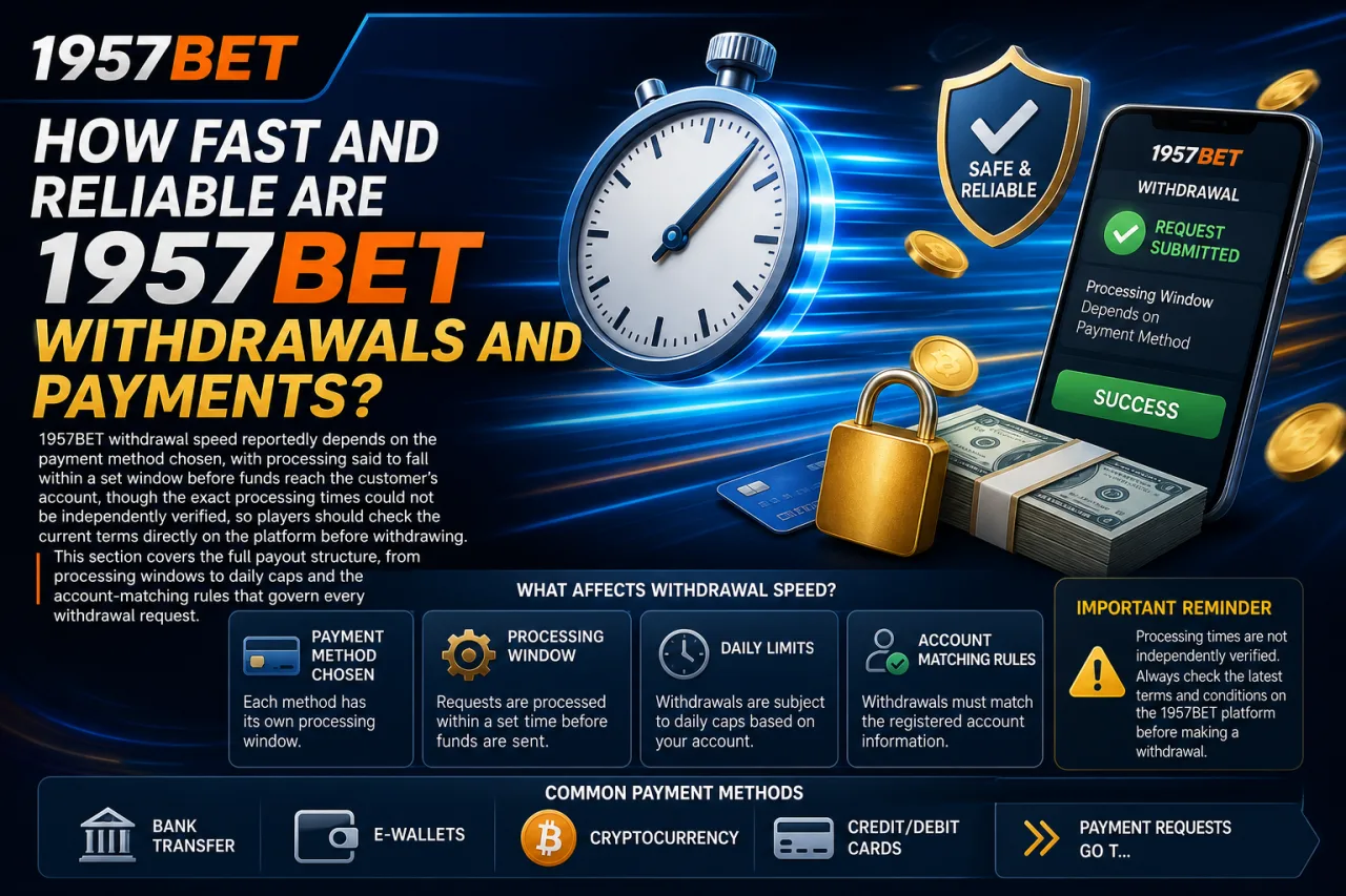 How Fast and Reliable Are 1957BET Withdrawals and Payments