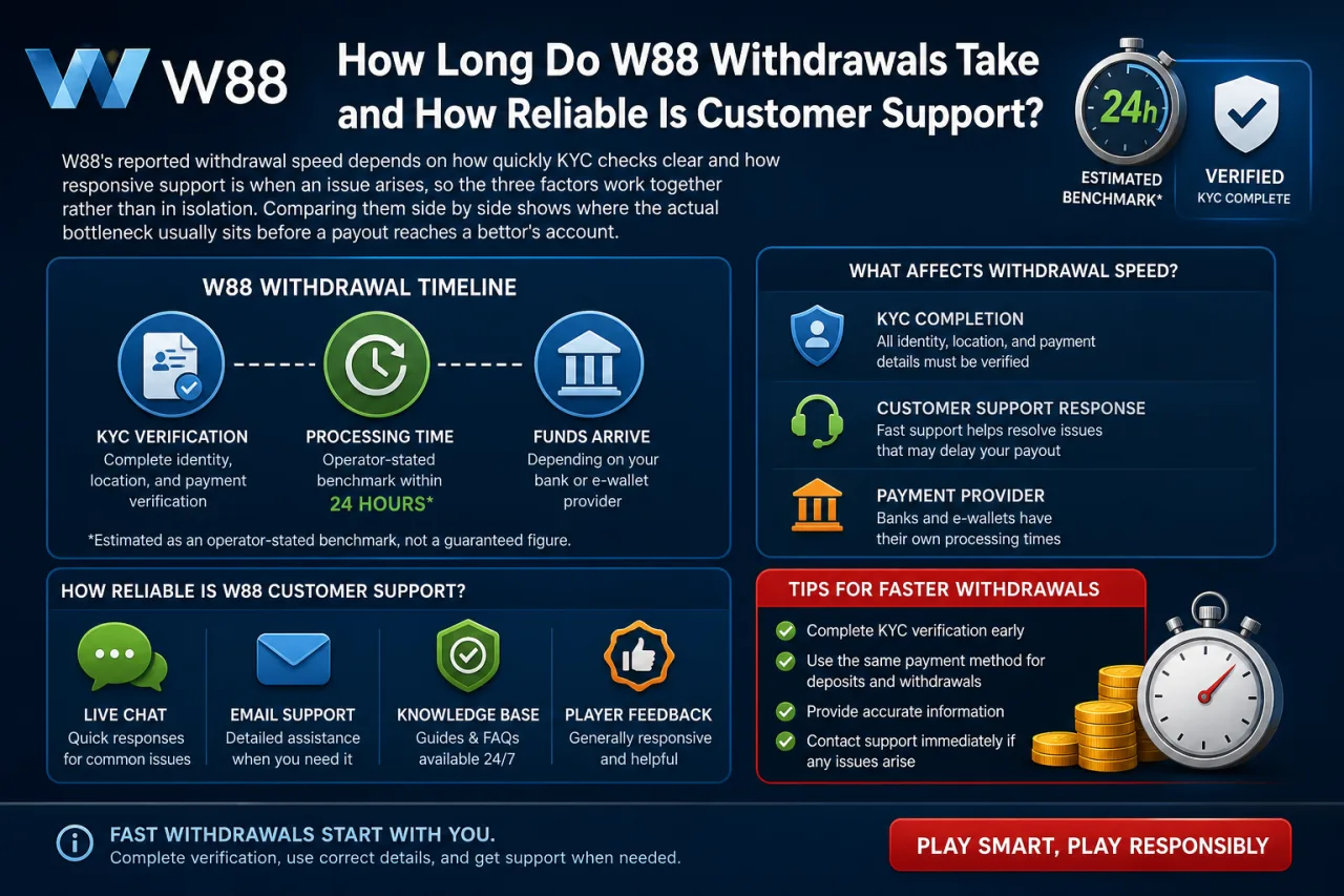How Long Do W88 Withdrawals Take and How Reliable Is Customer Support