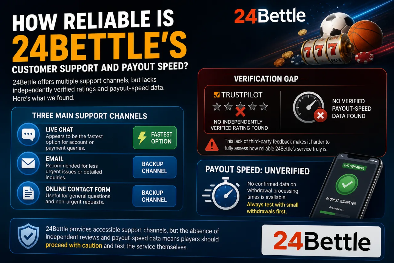 How Reliable Is 24Bettle's Customer Support and Payout Speed