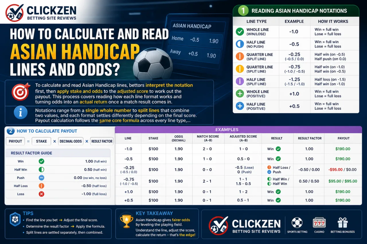 How to Calculate and Read Asian Handicap Lines and Odds How to Calculate and Read Asian Handicap Lines and Odds